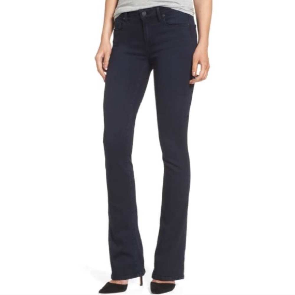 NEW PAIGE Transcend Manhattan Slim Fit High Rise Dark Wash Bootcut Jeans NWT